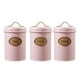 thumbnail image 4 of Juego de recipientes de cocina multiusos de 3 uds para café y tapa de té de azúcar 501-800ml tarro de almacenamiento de hierro galvanizado recubierto Rosa, 4 of 4
