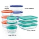 thumbnail image 2 of Recipientes Pyrex para almacenamiento de alimentos, paquete de 12 tapas sin BPA, 2 of 6