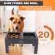 thumbnail image 2 of Elevated Dog Bowls PET POWER, altura ajustable con cuenco de agua antiderrames y comedero lento para perros grandes, medianos y pequeños, 2 of 3