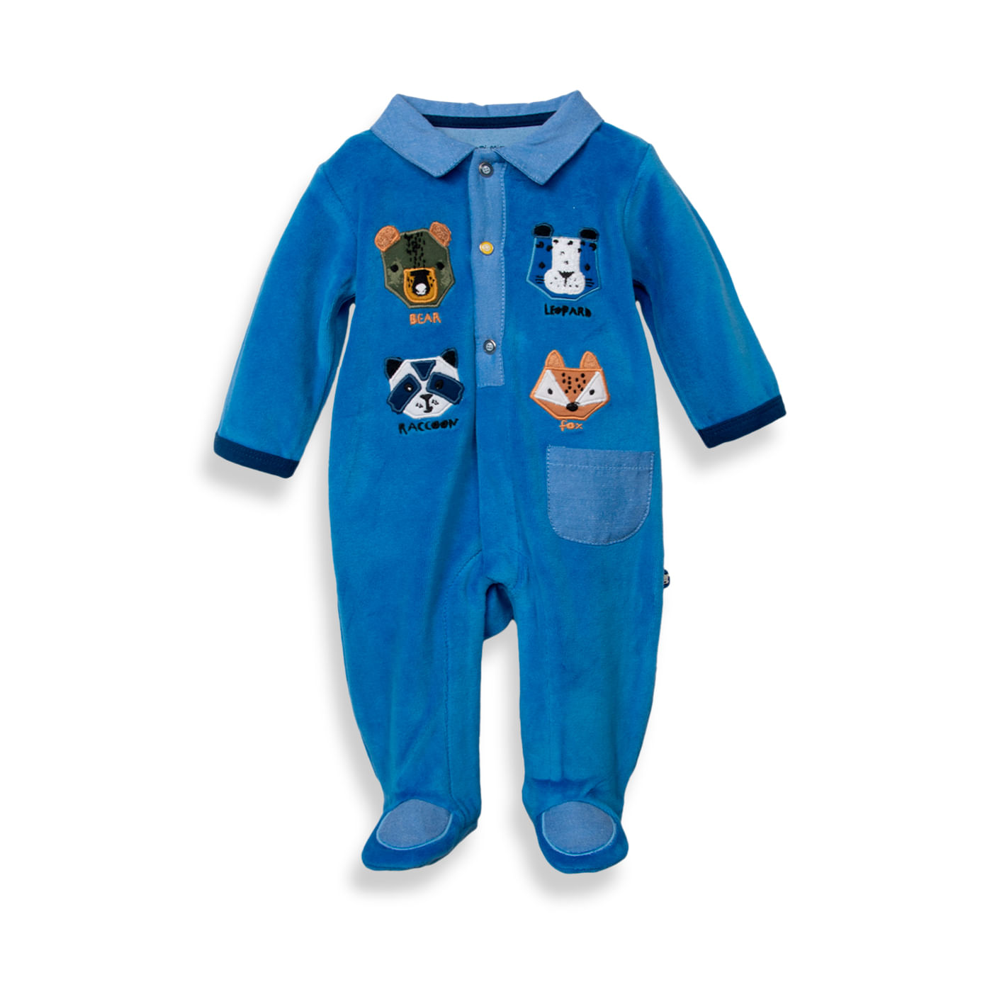 Osito Recién Nacido Niño Azul Pillin