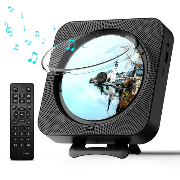 Reproductor de CD Portátil Micocious Bluetooth Radio FM Negro