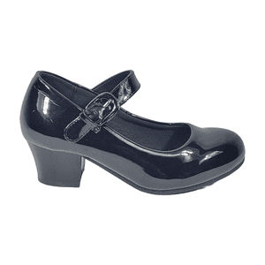 Zapatos De Cueca Alquimia Negro Charol Infantil 2334-20 - Talla 30