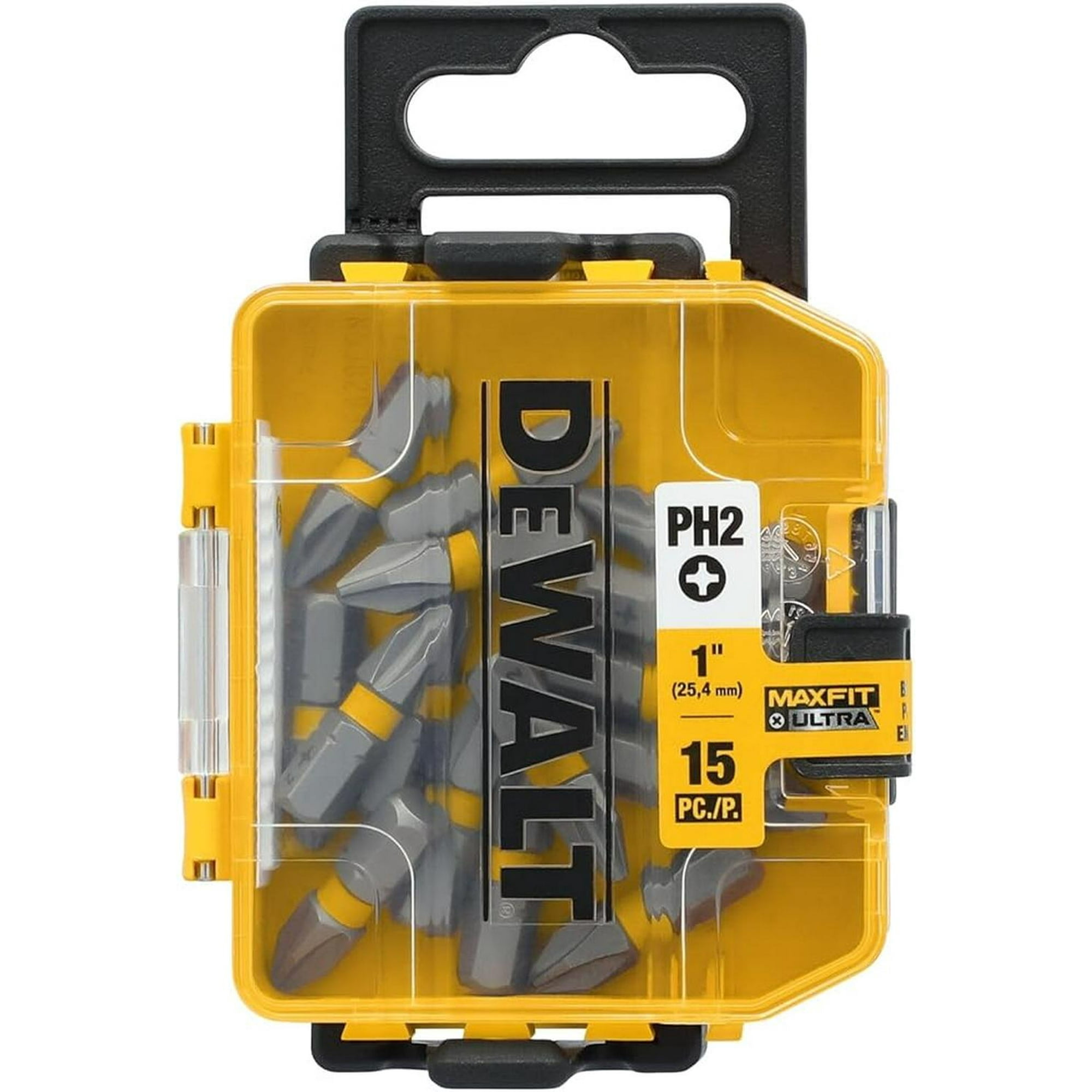 Set De 15 Puntas Ph2 Maxfit Dwa1ph2umf15 Dewalt Negro 10x7x3