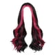 thumbnail image 1 of Peluca Rizada Ondulada Larga De 21 Pulgadas, Fibra Sintética, Elegante Para Citas, Boda, Fiesta, Rosa, Rojo, Resaltado, 1 of 5