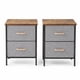 thumbnail image 2 of Pack 2 Veladores 2 Gavetas Estilo Industrial Gris Madera, 2 of 5