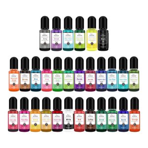 Magideal - Colorante Líquido De Pigmento De Resina Epoxi, Colorante De Resina Epoxi, Colorante De Resina Epoxi Para Manualidades Diy, Suministros Para Fabricació 30 Piezas