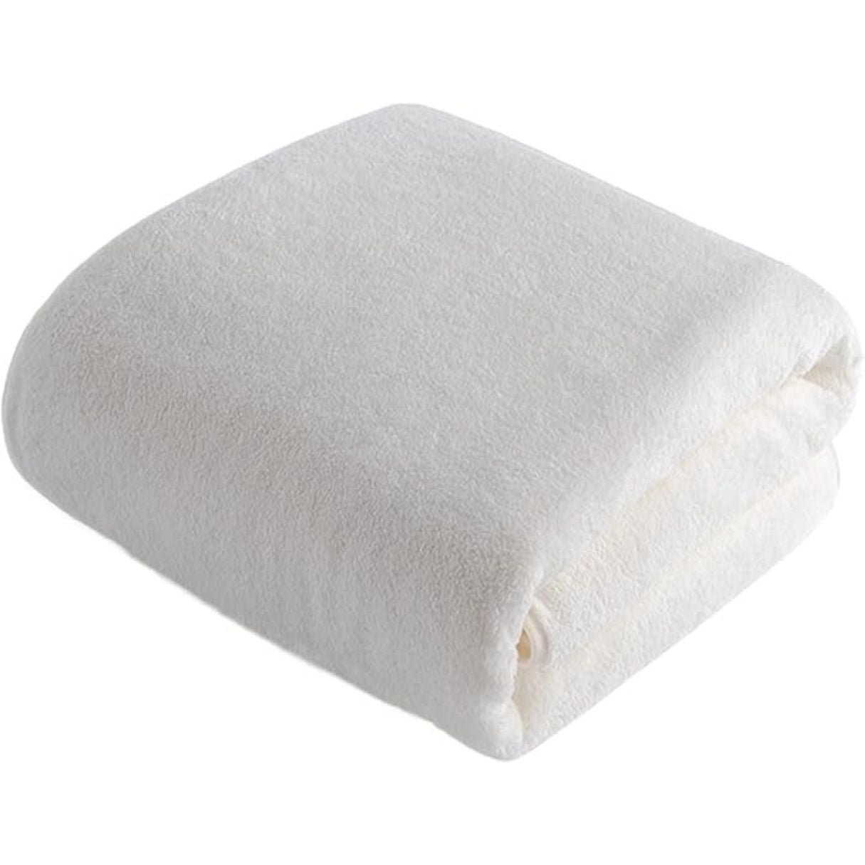 Aura Zeus - Toallon Grande De Baño Blanco 100 X 140 Microfibra Playa De Mano Az