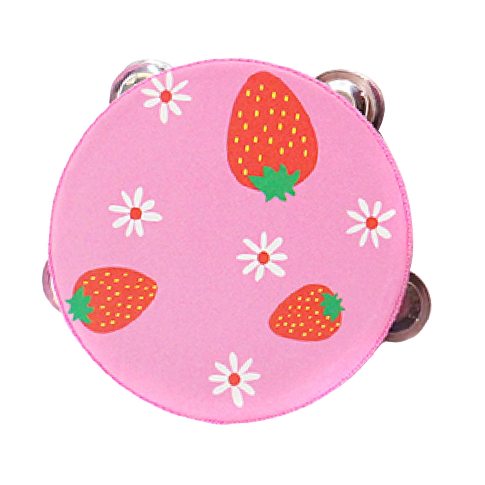 Magideal - Pandereta De Mano De Madera De Doble Fila, Instrumentos De Percusión, Tambor De Mano, Juguete Educativo Para Juegos, Juguetes, Karaoke, Niños Pequeños 15 Centímetros