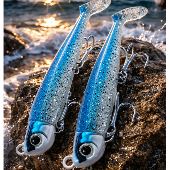 Señuelo Pesca Vinilo Silicona 35g Kaukaso Mar Anzu Vmc Letal KB