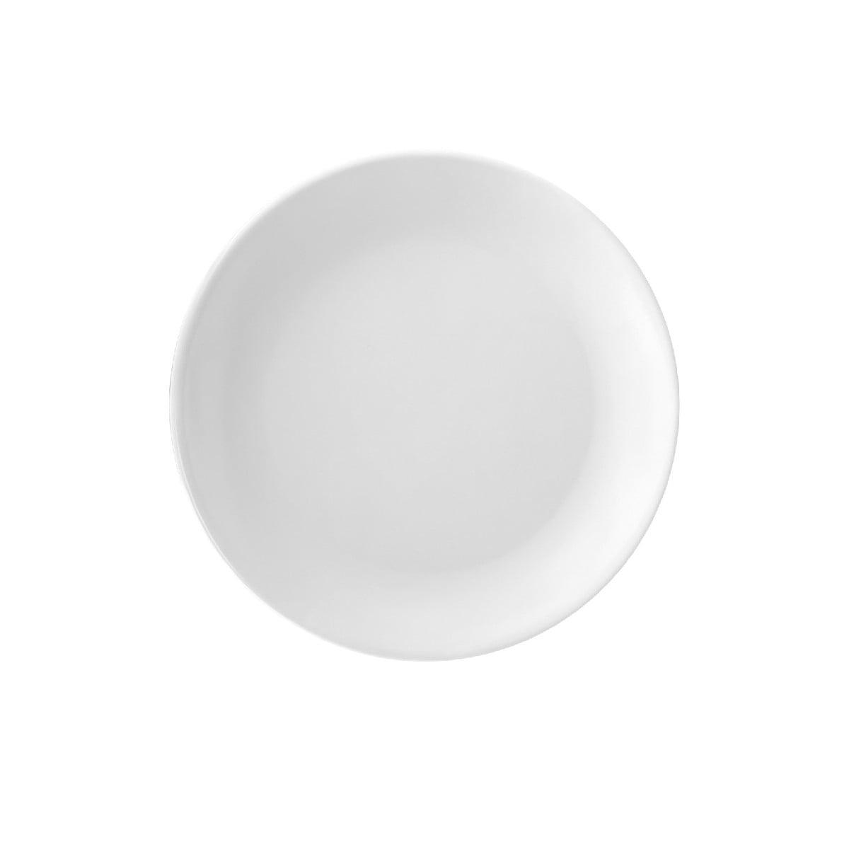 Kulsan - Set De 6 Platos Melamina Redondo Sin Borde Blanca 23 Cm Línea Clásica