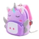 thumbnail image 3 of Girls School Backpack Cute Purple Unicorn Kids Plush Backpack Kindergarten School Bag, 3 of 3