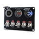 thumbnail image 1 of Coche 5 Gang Boat Switch Panel Impermeable Dual USB Multifunción Luz Roja, 1 of 5