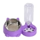 thumbnail image 4 of Juego de Agua para Gatos con Función 2 en 1 de Comida Húmeda Y Seca, Tazón de Comida de Acero Inoxidable, Dispensador de Agua Automático, Diseño Incli Violeta, 4 of 5