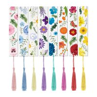 Magideal - 8 Piezas Marcadores De Acrílico De Flores Marcadores Florales Transparentes Marcadores De Página De Flores De Colores Marcadores De Libros De Lectura