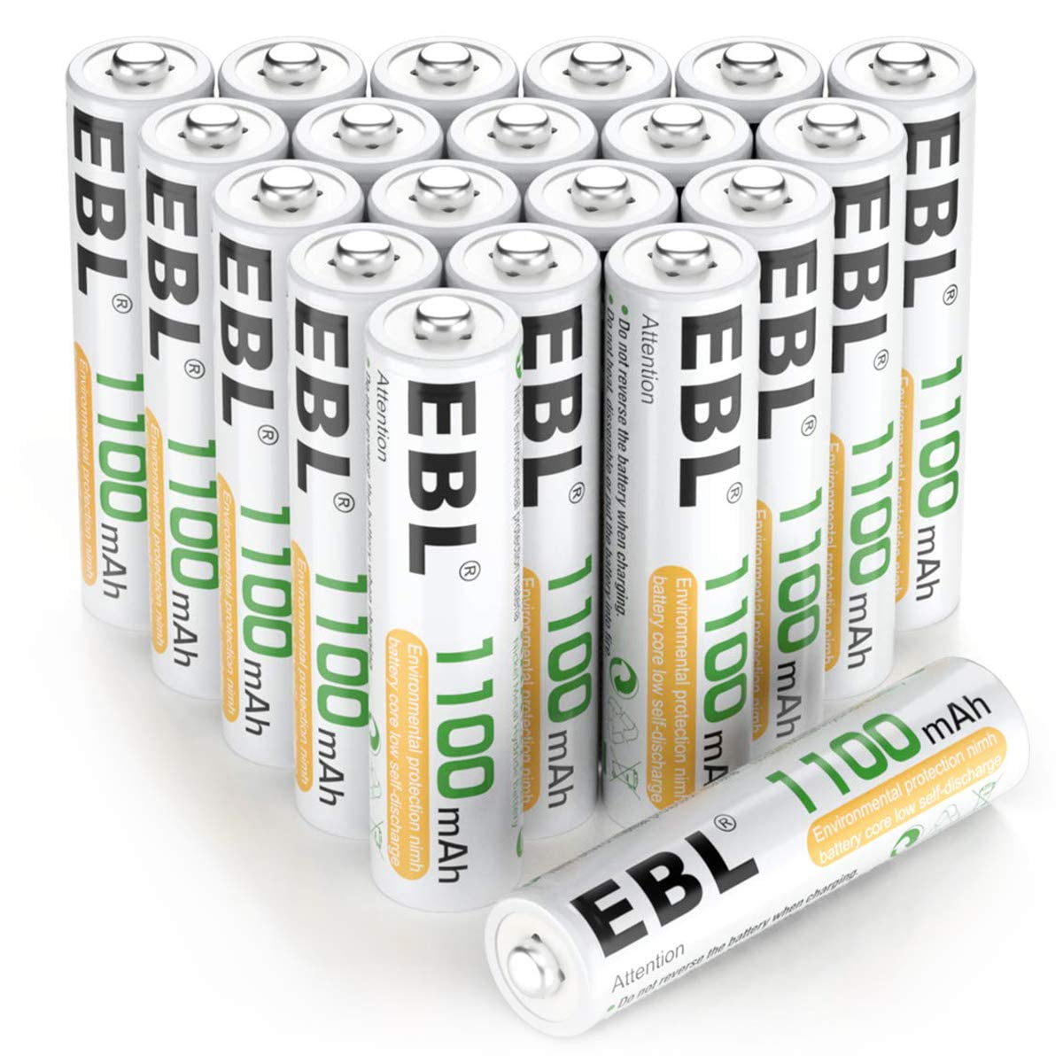 Paquete De 20 Baterías Recargables Ebl Aaa 1100mah Ni-mh