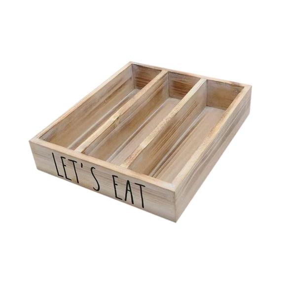 Organizador De Cubiertos De Madera, Bandeja Para Ahorrar Espacio Para Restaurantes, Bares Y Cocinas.
