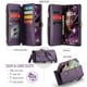 thumbnail image 3 of CaseMe Funda de Cuero for iPhone 16 Plus de 6.7 Pulgadas con Billetera [Bloqueo RFID] con Ranura para Billetes con Zíper y 10 Tarjeteros, Correa de Hombro y Muñeca Magnética de Cuero PU Suave, Funda, 3 of 13