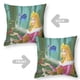 thumbnail image 2 of Bella Durmiente Aurora Princesa Fundas de almohada de terciopelo con tema, regalos de funda de almohada, decoración para el hogar, cojín de lanzar, regalo de cumpleaños para fans y parejas.66*66cm., 2 of 6