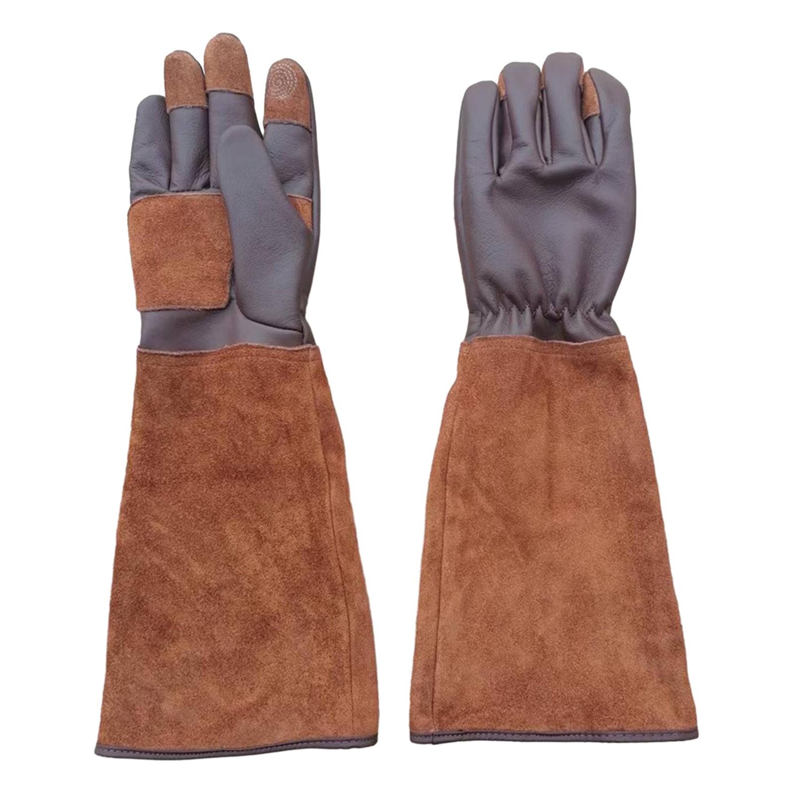 Magideal - Guantes Largos De Jardinería, Guantes De Trabajo De Jardín, Protección Larga Para El Antebrazo, Herramientas Duraderas Y Transpirables Para Regalos De L