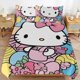 thumbnail image 1 of Hello Kitty Duvet Cover Set 3 Piece Bedding Set Double Sided Printing Decorative Comforter Cover Set, 1 of 5