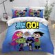 thumbnail image 1 of Teen Titans Go Bedding Set Single Twin Full Size Anime Bed Set Aldult Kid Bedroom Duvet cover Sets Anime Bed Sheets, 1 of 5