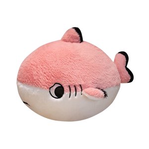 Bothyi - Tiburón De Dibujos Animados Abrazo De Felpa Almohada Juguete De Peluche Mano De Obra Exquisita Rosa 25 Cm