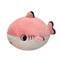 Bothyi - Tiburón De Dibujos Animados Abrazo De Felpa Almohada Juguete De Peluche Mano De Obra Exquisita Rosa 25 Cm