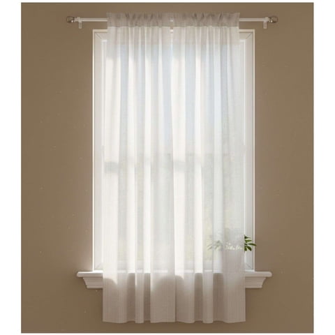 Oem - Cortina Visillo 2 Paños Cortina 8 Anillos 70X150Cm
