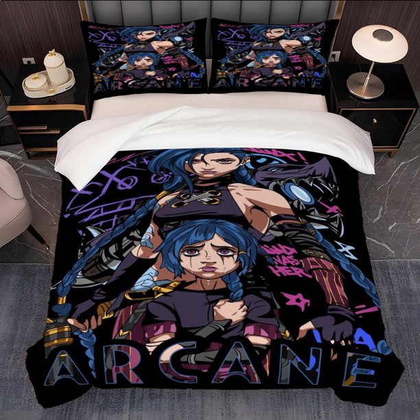 3pcs Battle of the Two Cities Character Illustration Theme Printed Bedding Set Soft Duvet Cover and 2 Pillowcases for All Seasons
