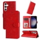 thumbnail image 4 of Funda tipo cartera FOXDOCK para Samsung Galaxy S23 FE , diseño girasol en relieve, cuero PU, cierre magnético, soporte y tarjetero, 4 of 5