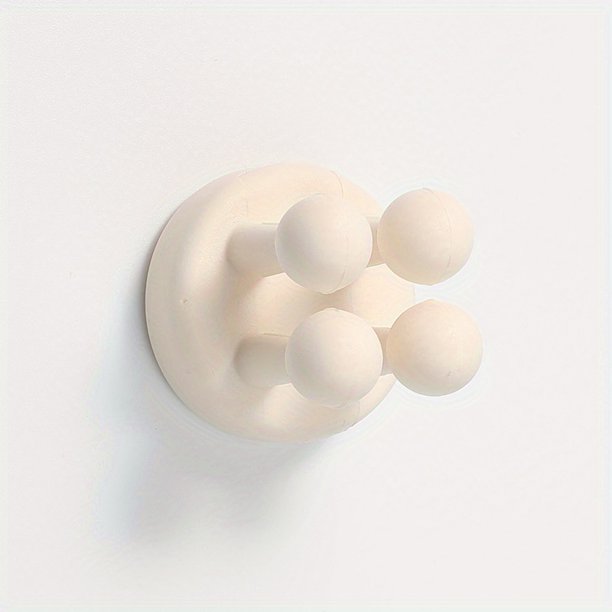 1/6pcs Silicone Toothbrush Holder, Wall Mounted Razor Hooks, Adhesive Towel Key Plug Cable Hangers, Multi-Function Storage Hook, For Bathroom Home Office