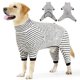 thumbnail image 1 of Pijamas De Perro A Rayas Estirables 4 Piernas Ropa De Perros Jammies Abrigo De Peluche Suave Para Mascotas Onesie Ajuste Cachorro A Perros Grandes Medianos Trajes De Perros Cálidos Lindos, 1 of 3