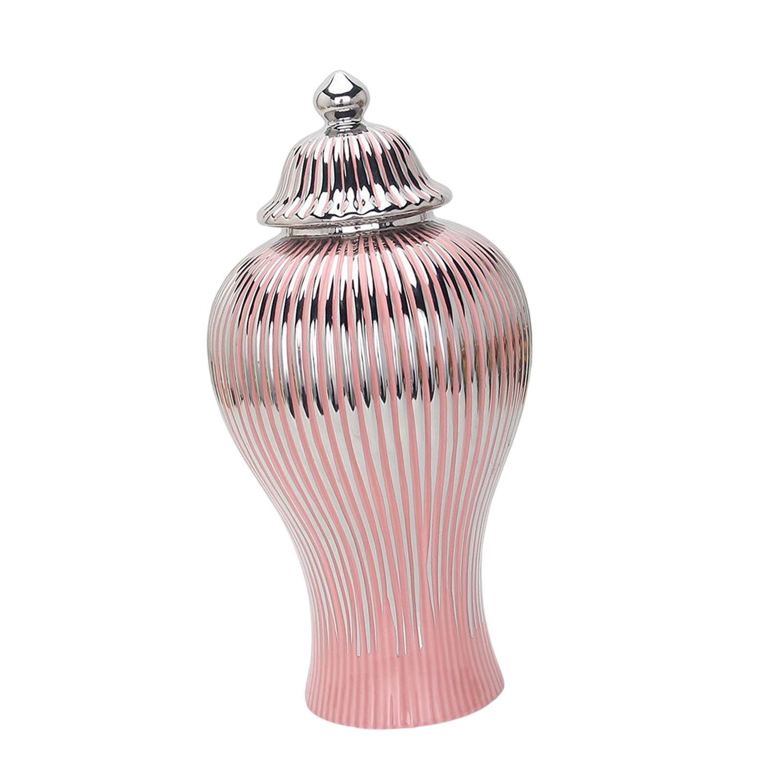 Bothyi - Tarro De Jengibre De Porcelana, Tarro De Templo, Escritorio De Oficina, Florero De Cerámica, 20cm X 42cm