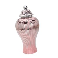 Bothyi - Tarro De Jengibre De Porcelana, Tarro De Templo, Escritorio De Oficina, Florero De Cerámica, 20Cm X 42Cm