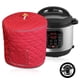 thumbnail image 3 of Cubierta de polvo compatible con la olla instantánea de 6 cuartos, tapa de tela con bolsillos se ajusta a la olla instantánea (6 cuartos) tejido acolchado rojo (medio), 3 of 3