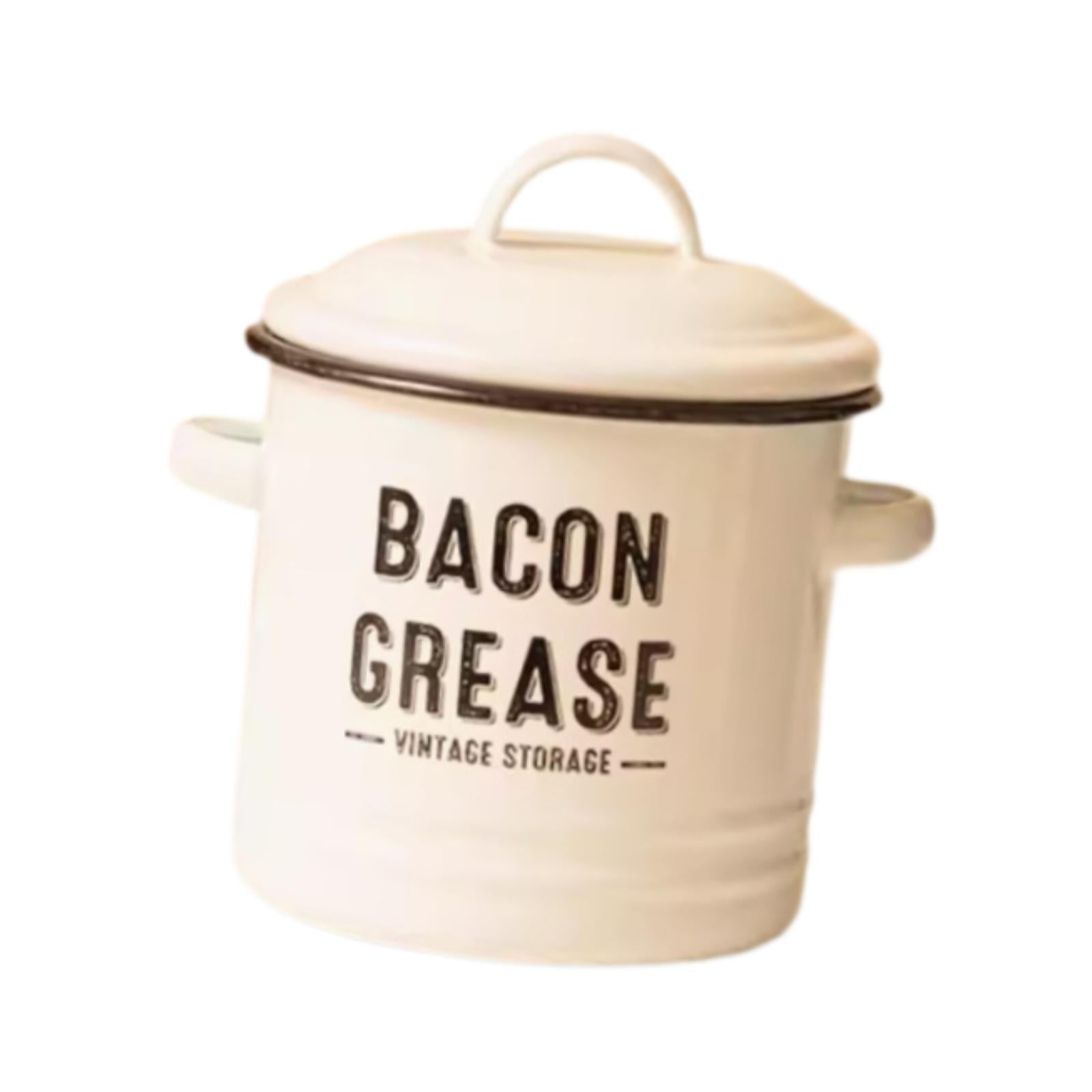 Magideal - Olla Con Revestimiento Esmaltado, Olla Con Tapa, Accesorios De Cocina, Utensilios De Cocina Esmaltados, Recipiente De Aceite Para Cocinar Pollo, Huevo Blanco