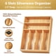 thumbnail image 2 of Cajonera organizadora de cocina Umilife, bandeja para cubiertos, 30 cm, bambú, 2 of 6