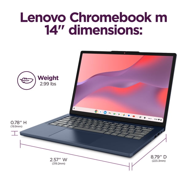 Ordenador portátil Lenovo Chromebook m 14 8GB RAM 64GB