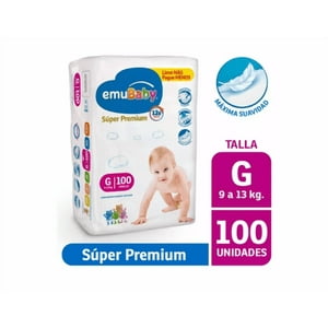 Pañal Emubaby Super Premium G, 100 Un