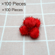 thumbnail image 1 of suxuMhao Pompones Rojo Oscuro para Manualidades Pompones de Oropel Esponjosos Pompones con Brillo Decoración de Ropa 0.39 Inch 100 Pzas Pompones Al por Mayor para Manualidades DIY Adornos de Fiesta, 1 of 3