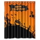 thumbnail image 1 of Cortina de ducha de baño con diseño de calabaza y bruja de Feliz Halloween, con ganchos, tamaño 60 x 72 pulgadas, 1 of 3