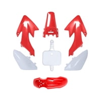 Ioensy - Juego De Guardabarros Carenado Rojo Blanco Para Honda Crf50 Xr50 Sdg Ssr