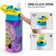 thumbnail image 4 of ¡Despierta, Carlo! Botella de Agua con Tapa Pop Top de Un Toque, Acero Inoxidable, a Prueba de Fugas, para Deportes, Botella Infantil azul 12 oz, 4 of 6