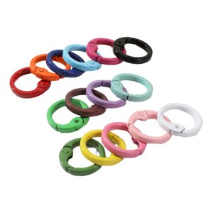 Bothyi - Juego De 15 Juntas Tóricas De Resorte, 15 Colores, Aleación De Zinc Redonda Para Llaveros, Bolsa Artesanal