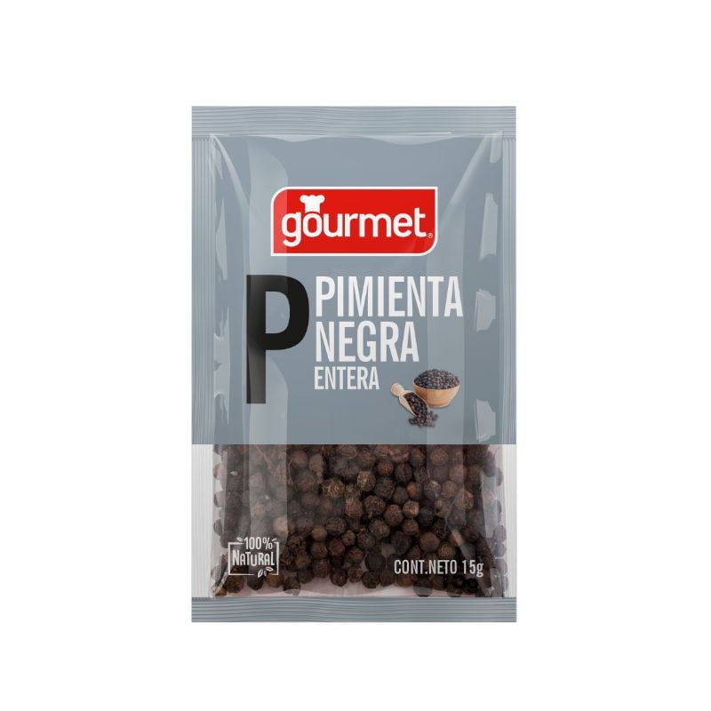 Pimienta Negra Entera Bolsa 15 g Gourmet