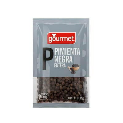 Pimienta Negra Entera Bolsa 15 G Gourmet