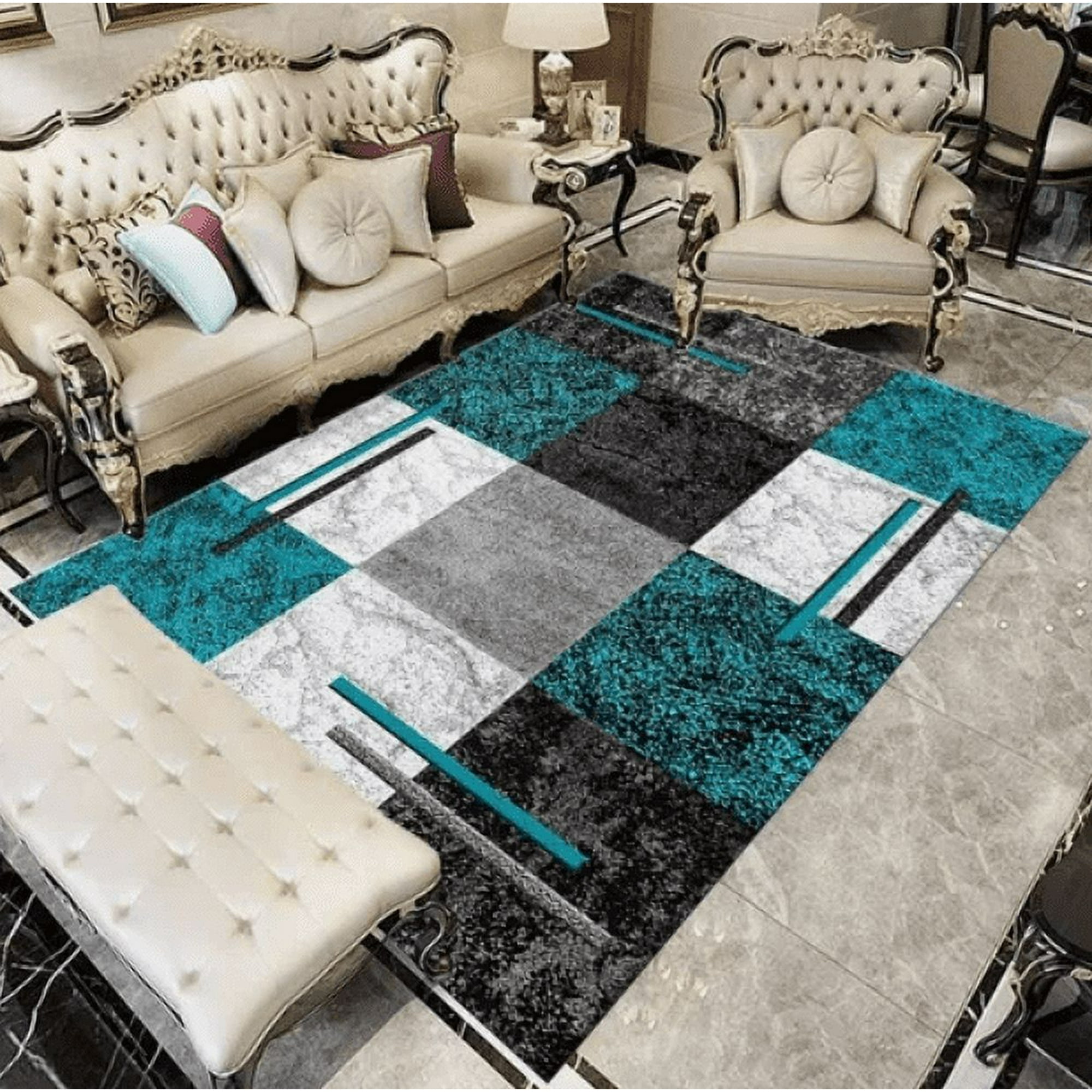 Tecnocasa - Alfombra Lisa Con Diseño En 3d 200x240cm