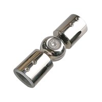 Magideal - Conector De Varilla Conector De Codo Con Bisagras Puerta De Vidrio De Baño Resistente Para Barras De Cortina De Ventana Salediza Con Tornillos Ángulo 19Mm Pulido