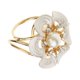thumbnail image 2 of Rhinestone mujeres flor bufanda anillo seda clip hebilla diapositiva jewellerry blanco, 2 of 5