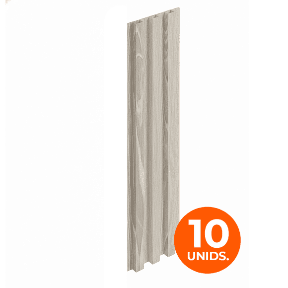 Wall Panel WPC Decorativo Gris Ártico, 240x16, 22mm, Caja 10 Unids.